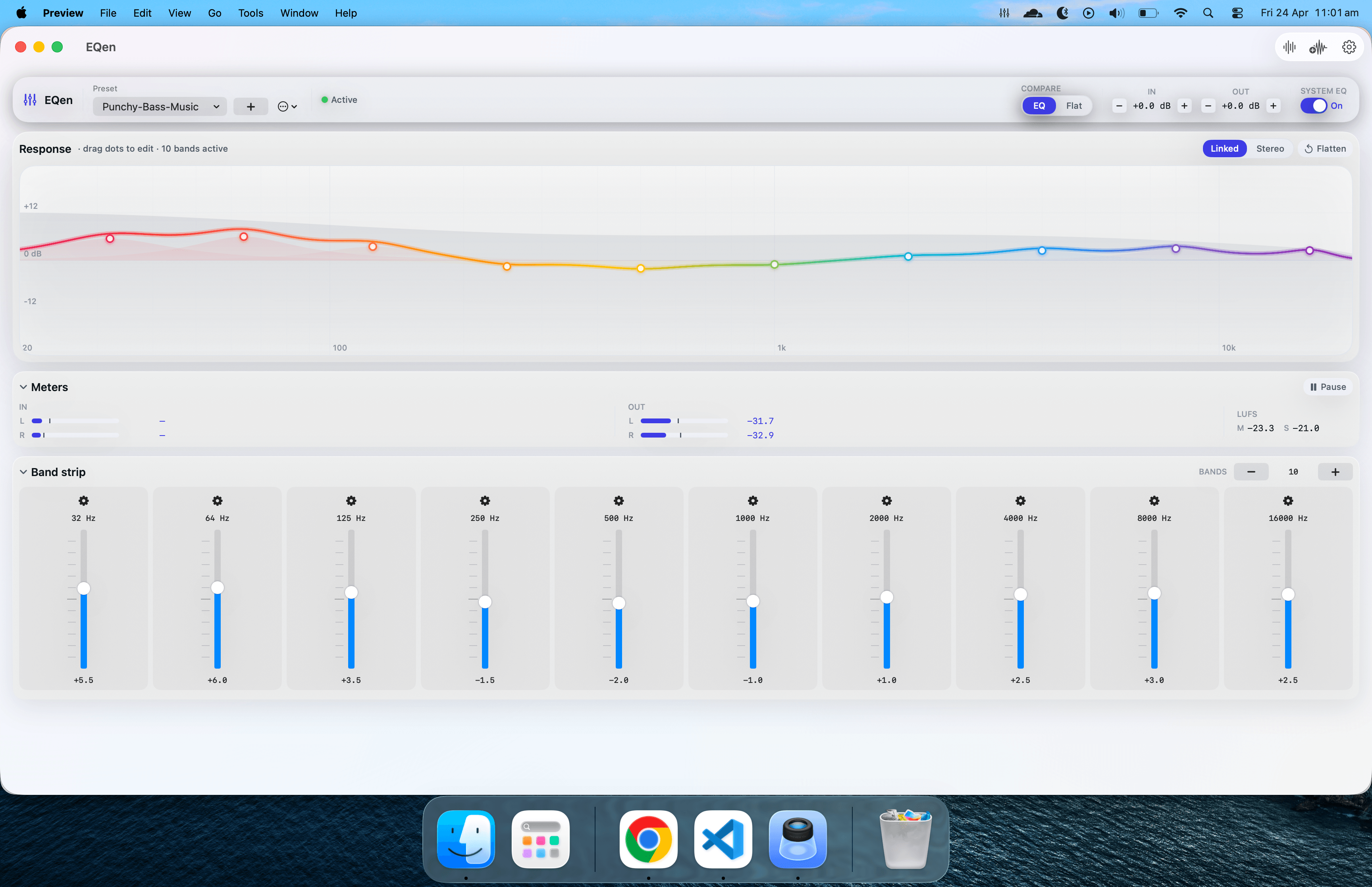 The EQ curve is the control surface.