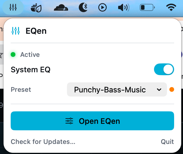 One click from anywhere on your Mac.